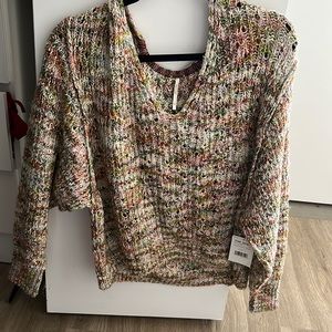 Free people knit colorful sweater